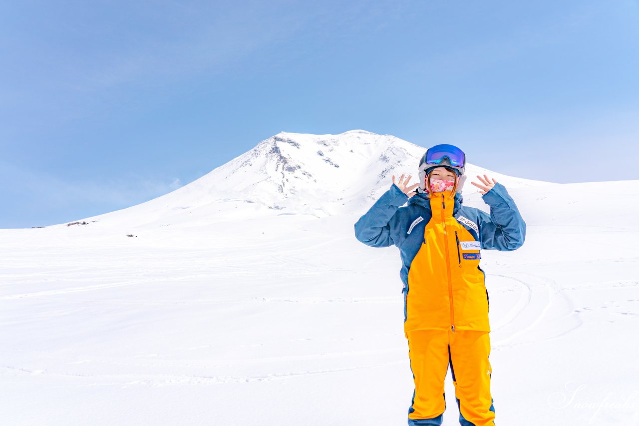 TeamKP・秋山穂香さんが滑る、絶景・春の大雪山旭岳(*^^*)